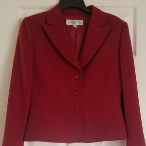 2 piece Tahari red suit